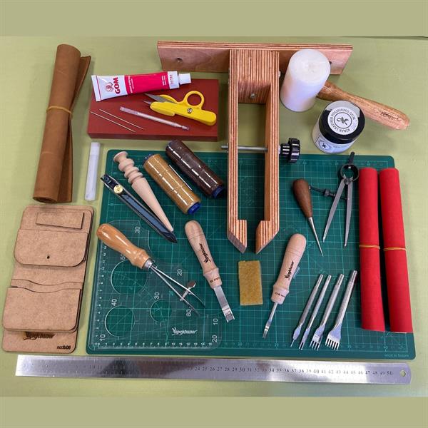 Deri Hobi Başlangıç Seti - Pro Set 1 -28 Parça Deri El 